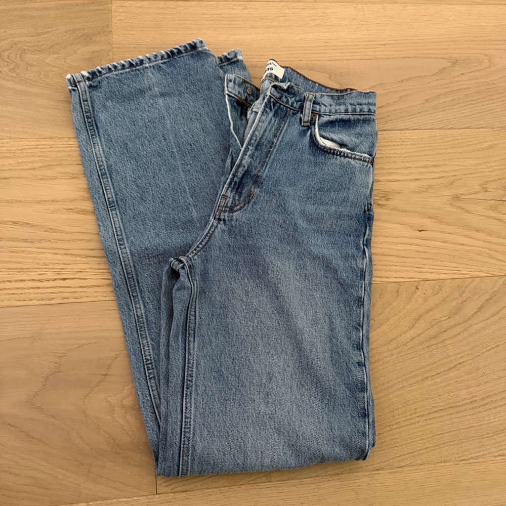 Reformation Blue Flare & Wide Leg Jeans